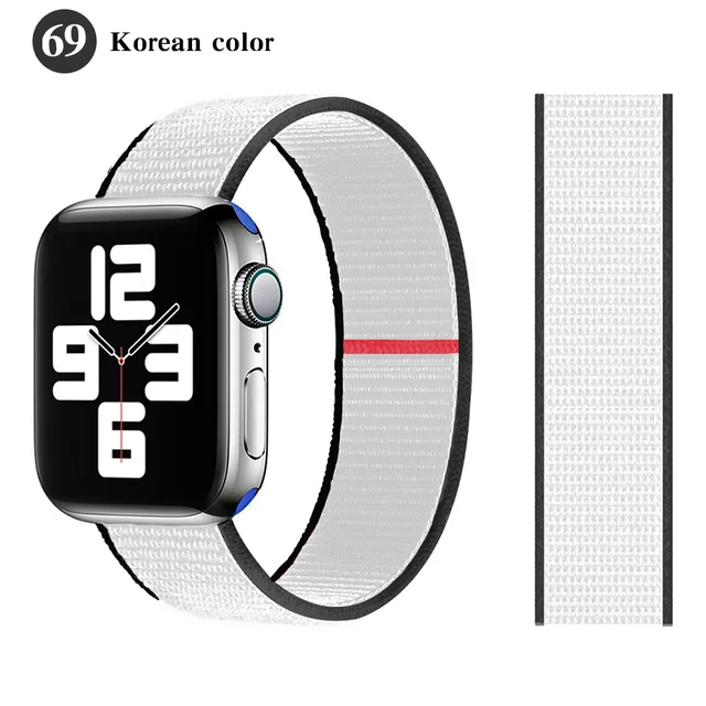 Nylon Strap for Apple watch series 7 band 41mm 44mm 40mm 42mm 38mm smartwatch wristband belt sport loop bracelets iWatch 3456 se South Korea