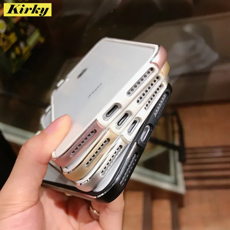 Модный простой металлический каркас силиконовый чехол для iphone 6 6s 7 8 Plus x Shockproot защитный резиновый чехол для телефона iphone XS MAX