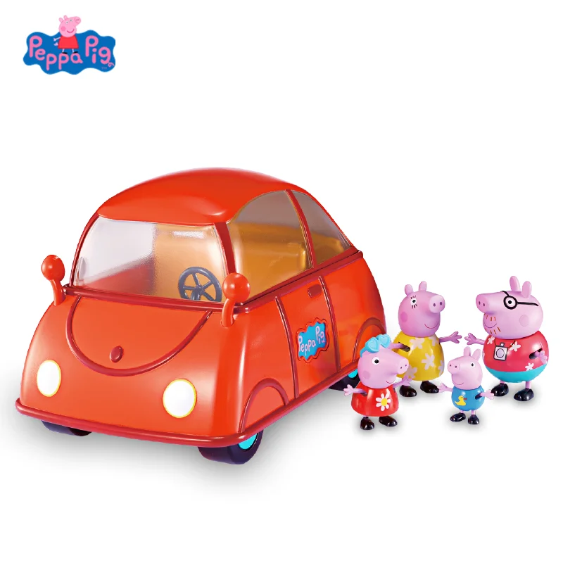 

Genuine Peppa Pig Scene Toys Music Joy Family Red Car Play Set Action Figure Model Doll Kid Toy Gift-Official Original Box