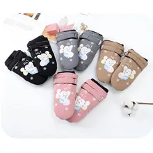 Детская зимняя рукавица для мальчиков и девочек, теплые уличные перчатки, водонепроницаемые, ветрозащитные, милые варежки