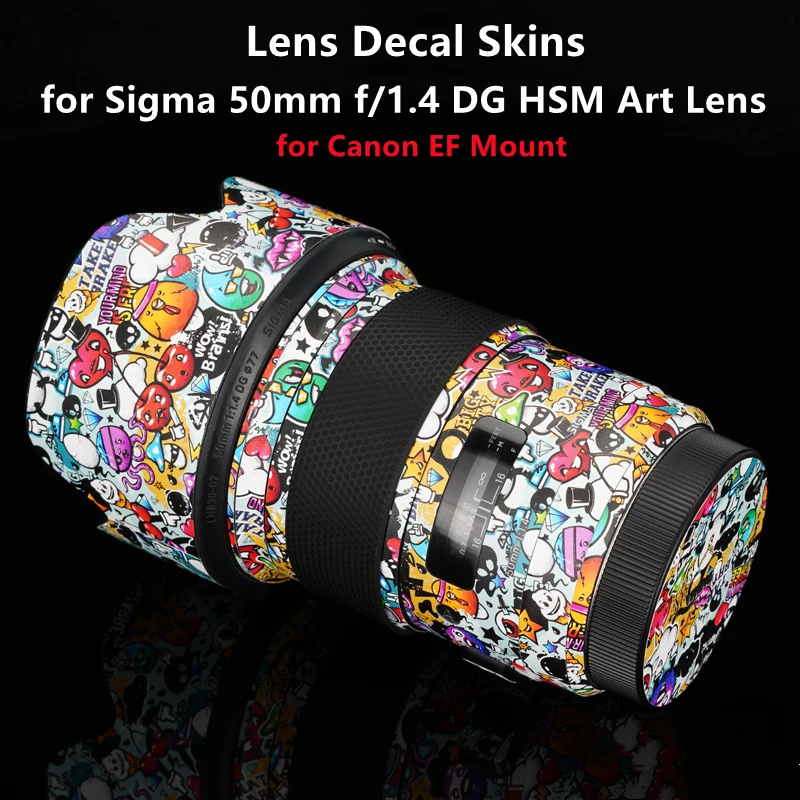 Sigma 50 F1.4 Ef Mount Lens Decal Skin Wrap Cover Per Sigma 50Mm F/1.4 Dg Hsm Art (Per Canon Ef Mount ) Lens Premium Sticker