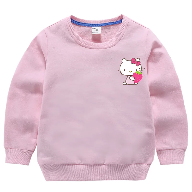 Sweatshirt Комплекты одежды для девочек «hello kitty» Спортивный Костюм хлопковый свитер+ штаны, 2 предмета, осенняя одежда для малышей комплект одежды для детей - Цвет: Sweatshirt