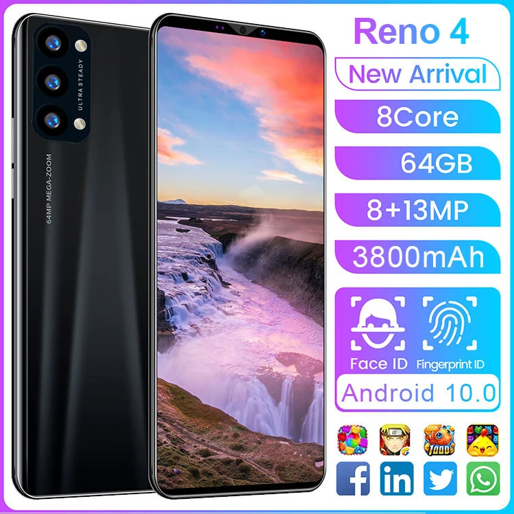 Global Version Reno 4 pro full large-screen mobile