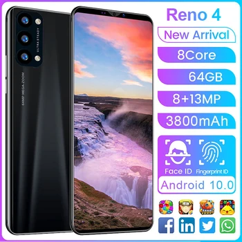 

Global Version Reno 4 pro full large-screen mobile phone Big Battery 4G Smart phone undefined smartphone network Free Shipping