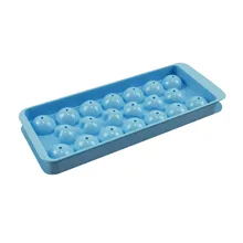 Креативный двойной слой прекрасный лоток для льда 20 квадратов с крышкой круглый льдогенератор самодельный пластиковый поддон под лед плесень