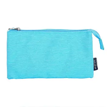 

Super Capacity Pencil Case Three Compartment Pencil Holer Pencil Pouch Pen Bag Cosmetic Bag(Sky Blue)