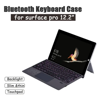 

[NEW] Bluwtooth Wireless Keyboard for Surface pro3/ pro4/pro2017/ pro6/ pro7 12.2", Touchpad with 7 Colorfull Backlight