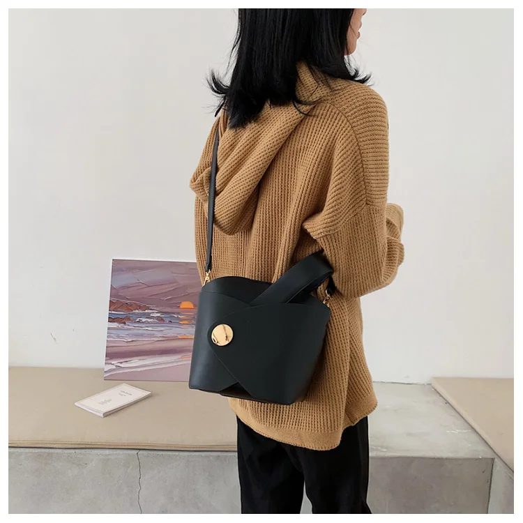 Винтажная модная женская сумка-мешок Новая высококачественная женская дизайнерская сумка из искусственной кожи дорожная сумка через плечо