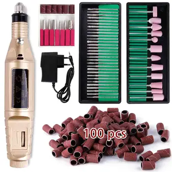 

Electric Manicure Machine Set Pedicure Ceramic Cutters Tool Nail Drill Bit Milling Machine Nail Art File Polisher Apparatus Tool