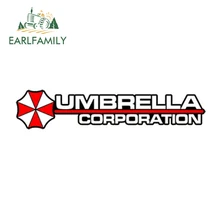 EARLFAMILY 13cm x 3.25cm Car Styling Umbrella Corporation Hive Die Cut Logo Red Umbrella Vinyl Decal Sticker JDM Car Sticker
