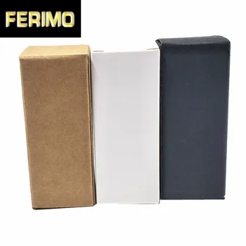 

White Black Brown Kraft Paper Essential Oil Bottle Packaging Box Foldable Carton DIY Crafts Pack Box Lipstick Perfume Paper Box