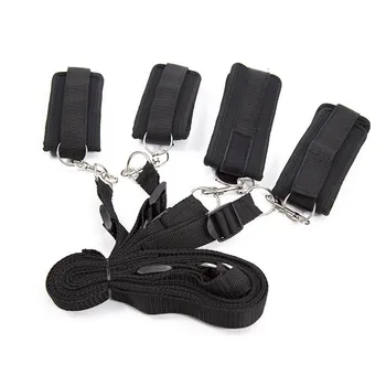 Adult Erotic Toy Restraints Gear Kit Set Bed Handcuffs Ankle Cuff BDSM Bondage for Women Men Couples Adult Games Slave Sex Toys 2