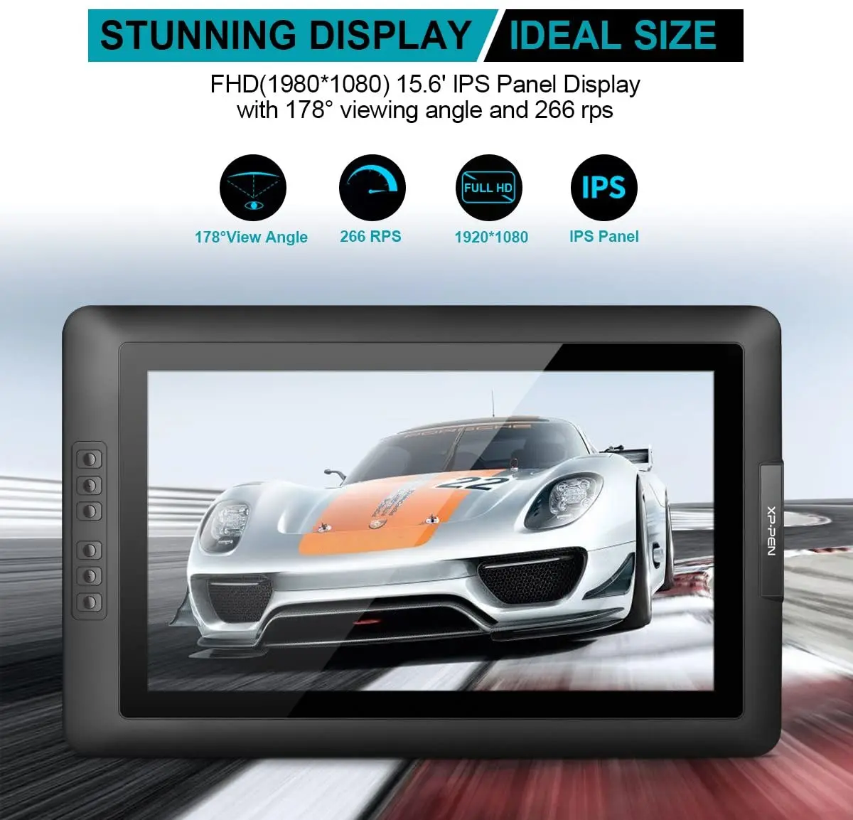 Xp-pen Artist Tablet Gambar Monitor Grafis Digital Pena