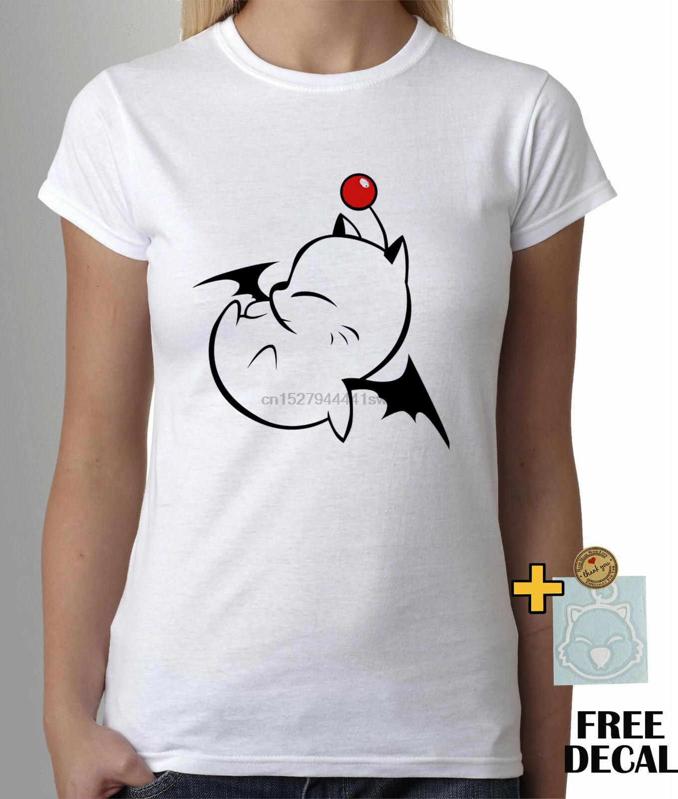 Футболка финальной Фэнтези легендарный Топ Moogle Kupo FF7 FF8 FF9 FFX женская футболка с