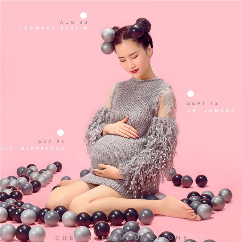 Maternity-18 Сексуальное винтажное платье для беременных; платье для фотосессии; винтажное платье для беременных; свадебное платье с открытыми плечами для беременных женщин - Цвет: Maternity-18