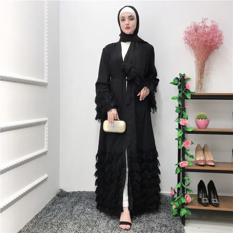 Мусульманское бархатное Макси платье Nida кардиган длинное кимоно Jubah ОАЭ Рамадан