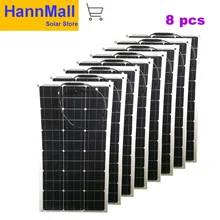 HannMall солнечная панель 500 Вт 600 Вт 12 В Вольт Панель Солнечная гибкая монокристаллическая солнечная батарея для автомобиля морская солнечная батарея 12 В/24 В