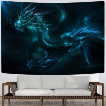 

Red Dragon Colorful Tapestry Wall Hanging Chinese Style Wall Tapestry 3D Printing Tapestry Home Room Wall Carpets Dorm Decor