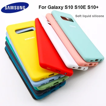 For Samsung Galaxy S10 S10 Plus S10 e Case Soft Liquid Silicone Shockproof Soft Case For Galaxy S10e Protection Cover Case 1