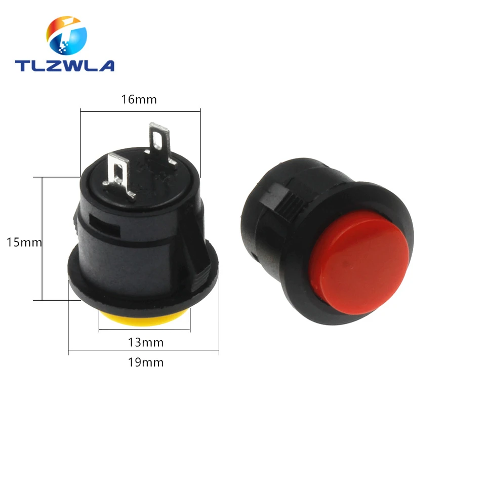 APIELE 16MM Momentary Push Button - 24 Stück Mini-Druckschalter Für Auto & Industrie