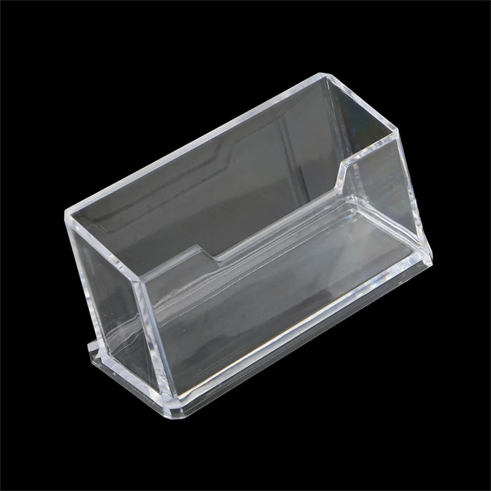 Plastic Clear Business Name Vip Card Holder Box Counter Desk Top Table Storage Container Rack