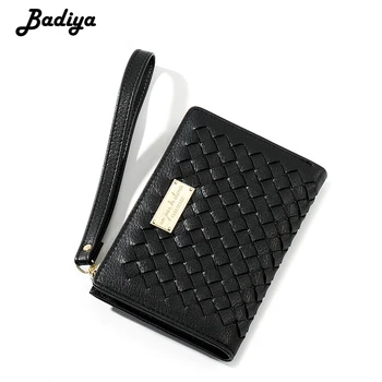 

Vintage Women Wallet Multifunction Weave Clutch Bag Multi Slots Credit Card Holder Bifold Short Coin Purse Lady Wristlet Handbag