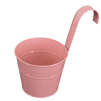 

Color metal hanging bucket green plant flower container can hang flower pot simulation flower personality hanging pot bucket