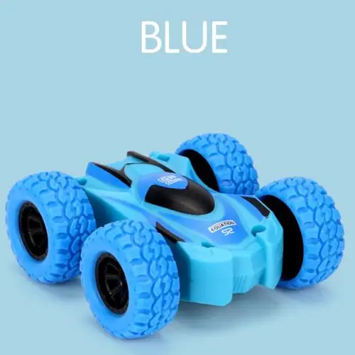 Двусторонняя инерционная раздвижные трюк внедорожных автомобилей Для детей обучающие игрушки для Детский подарок - Цвет: Синий