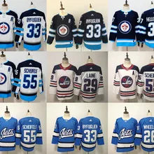 Новые мужские трикотажные изделия Winnipeg Patrik Laine Dustin Byfuglien Blake Wheeler Connor Hellebuyck Mark Scheifele