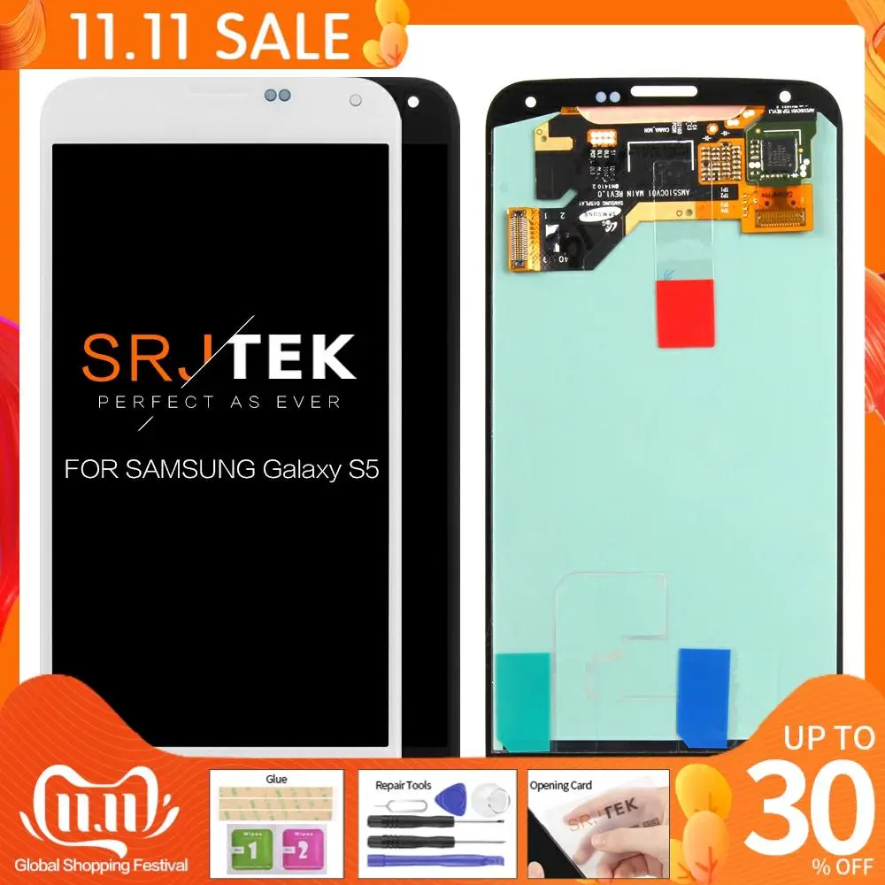 Протестированный OLED/AMOLED ЖК дисплей 5 1 дюйма для SAMSUNG Galaxy S5 i9600 G900 G900F G900M G900H SM