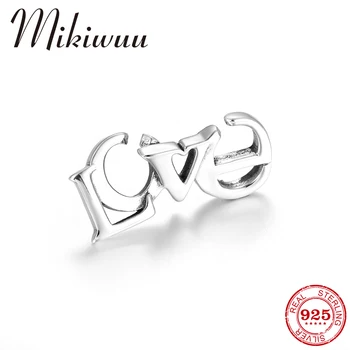 

Genuine 925 Sterling Silver LOVE Letter Charm Beads fit Mikiwuu Original X Bracelets Link Chain DIY Accessories Jewelry