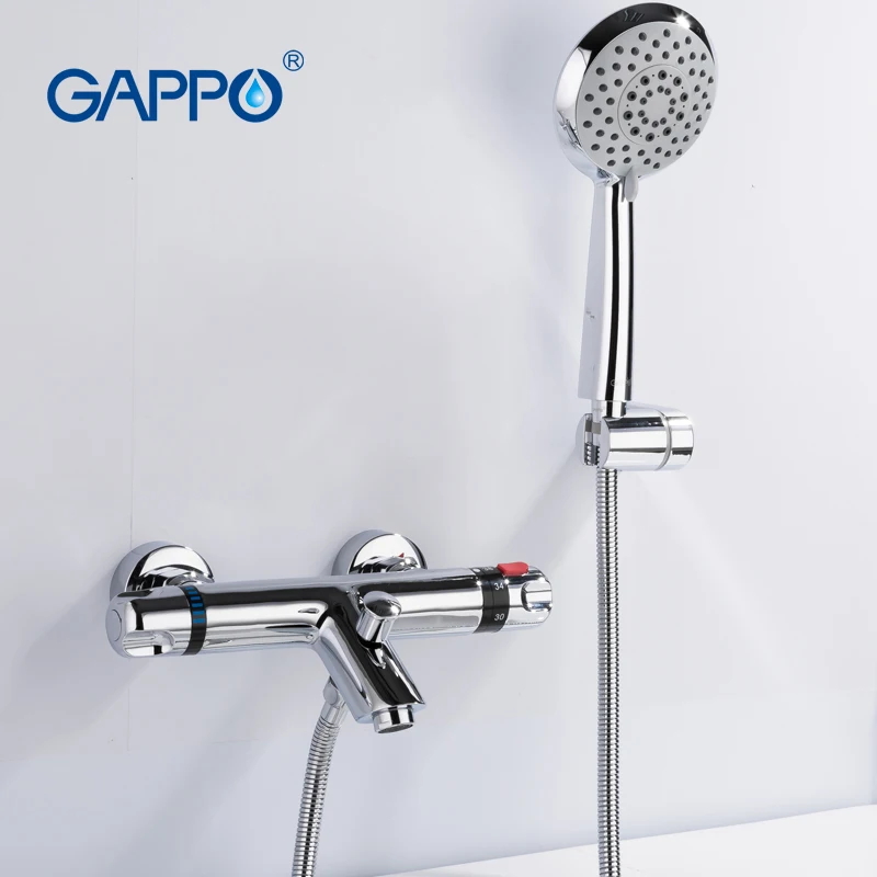 GAPPO thermostatic bathtub faucet brass waterfall mixer chrome shower taps wall mounted water Y22729 | Обустройство дома