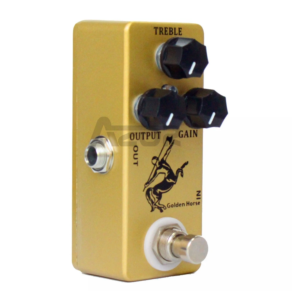 Mosky Золотая лошадь педаль для гитарного эффекта овердрайв Мини эффект настоящий