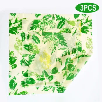 

3-pack of beeswax wrappers, kitchen food beeswax wrappers, easy to clean and reuse