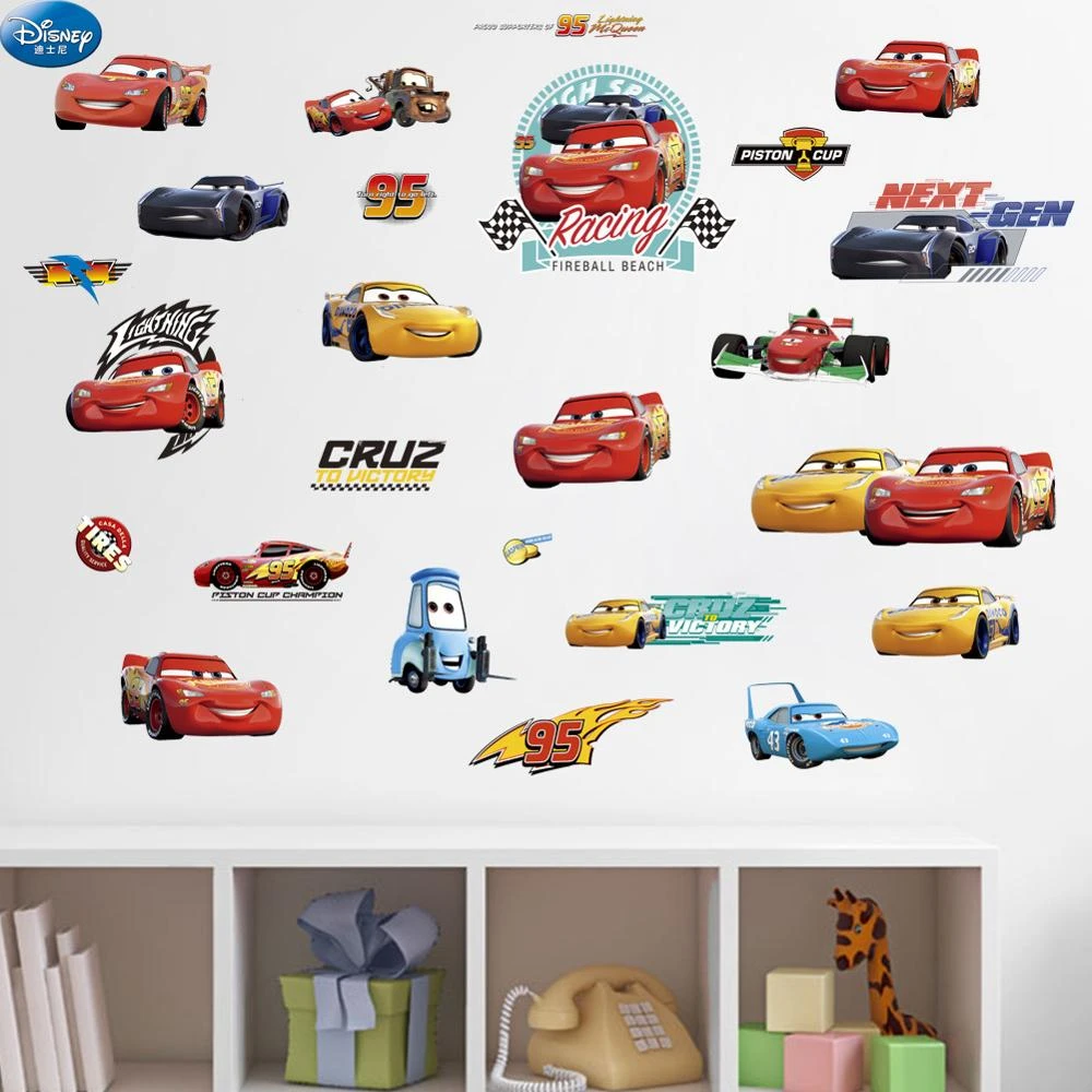 Watt Verrijking links Cartoon Cars Muursticker Speed Racing Auto Verschillende Zelfklevende Diy  Kinderen Stikers Voor Wanddecoratie Vinilos Decorativos|Wandstickers| -  AliExpress