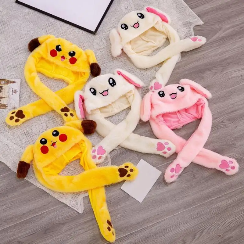 Светящийся кролик забавная игрушка для игр заячьи уши подушка безопасности игрушка шляпа подарок девушке