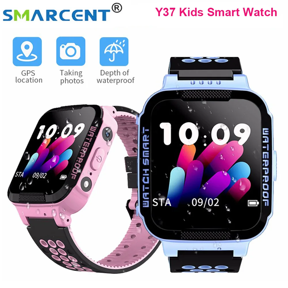 Y37 Kids Smart Watch 2G SIM Card GPS IP67 Waterproof with Camera SOS Call Disable in Class Baby Location Track for Android IOS |
