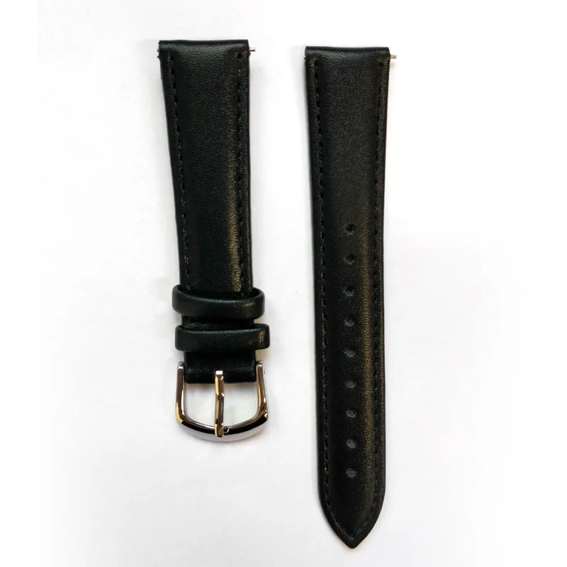 KW10 Смарт часы ремешок для женщин нержавеющая сталь/кожа для KW10 KW20 Смарт часы замена Smartwatch Браслет - Цвет: Black Leather