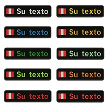 На заказ Вышивка Флаг Перу имя или заплатка с текстом 10 см* 2,5 см значок Утюг на или липучке Подложка для одежды брюки рюкзак шляпа