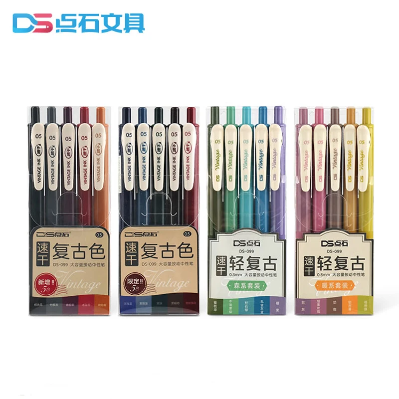 Penne Gel Nere 1 Mm - Confezione Da 5, Asciugatura Rapida, Punta In Acciaio, Per Scrivere E Disegnare