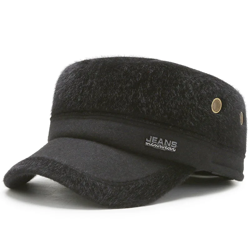Зимняя шапка из искусственного меха, Мужская бейсболка, теплые шапки, Snapback, шапка для папы, защита ушей, Снежная Кепка s Gorras
