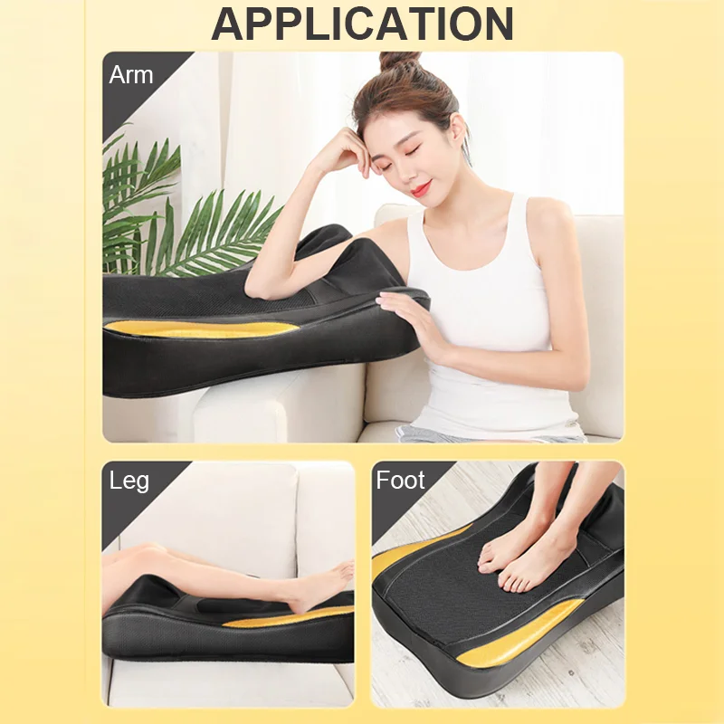 Electric Shiatsu Massage Pillow with Heat for Neck and Back Pain Relief