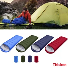 

4 Season Thickened Warm Single Sleeping Bags Rectangular Envelope Backpacking Sleeping Bags For Outdoor Traveling Hiking New