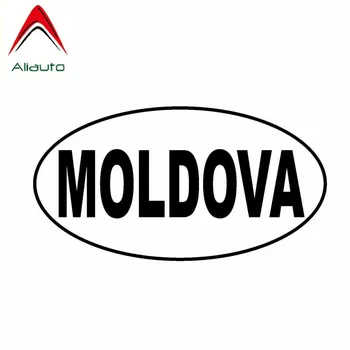 

Aliauto Funny Car Sticker Moldova Oval Vinyl Waterproof Sunscreen Anti-UV Reflective Cover Scratick Decal Black/Silver,14cm*7cm