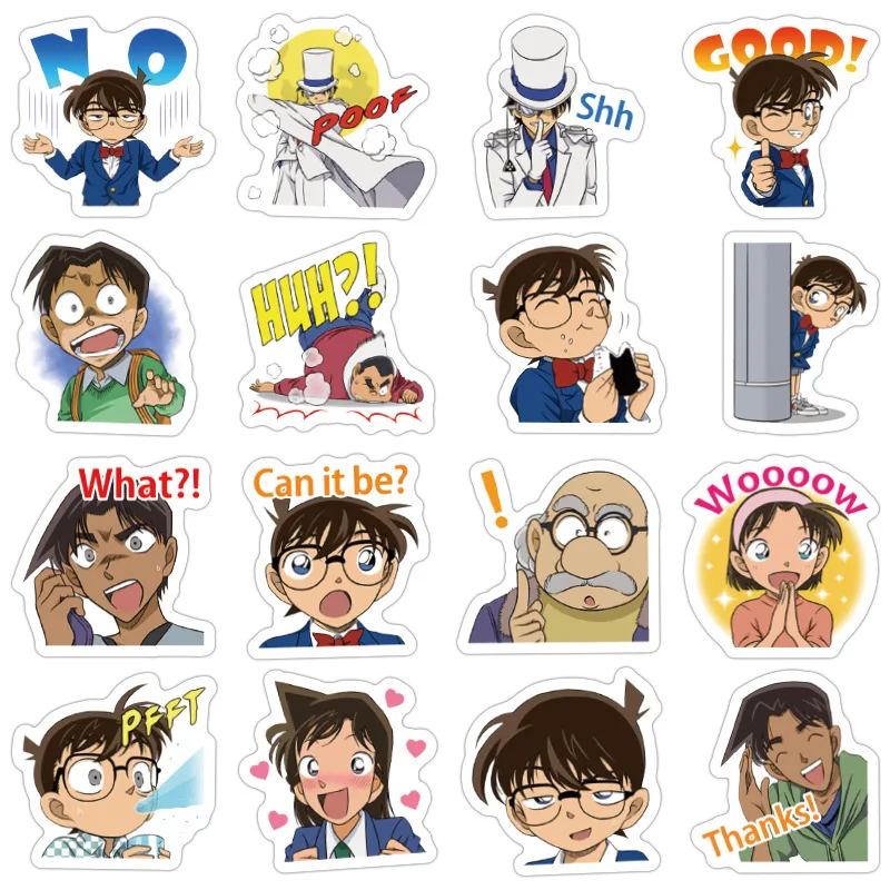 40pcs/Lot Anime Sticker Detective Conan Cute Sticker Scrapbooking Stickers /decorative Sticker /DIY Craft Photo Albums