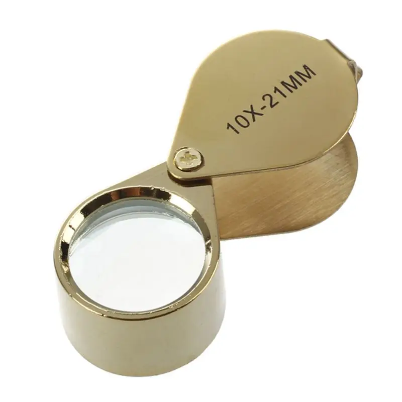 10x nifying nifier Gl Jewellers Eye Foldable Jewelry Loop Loupe(Golden) |