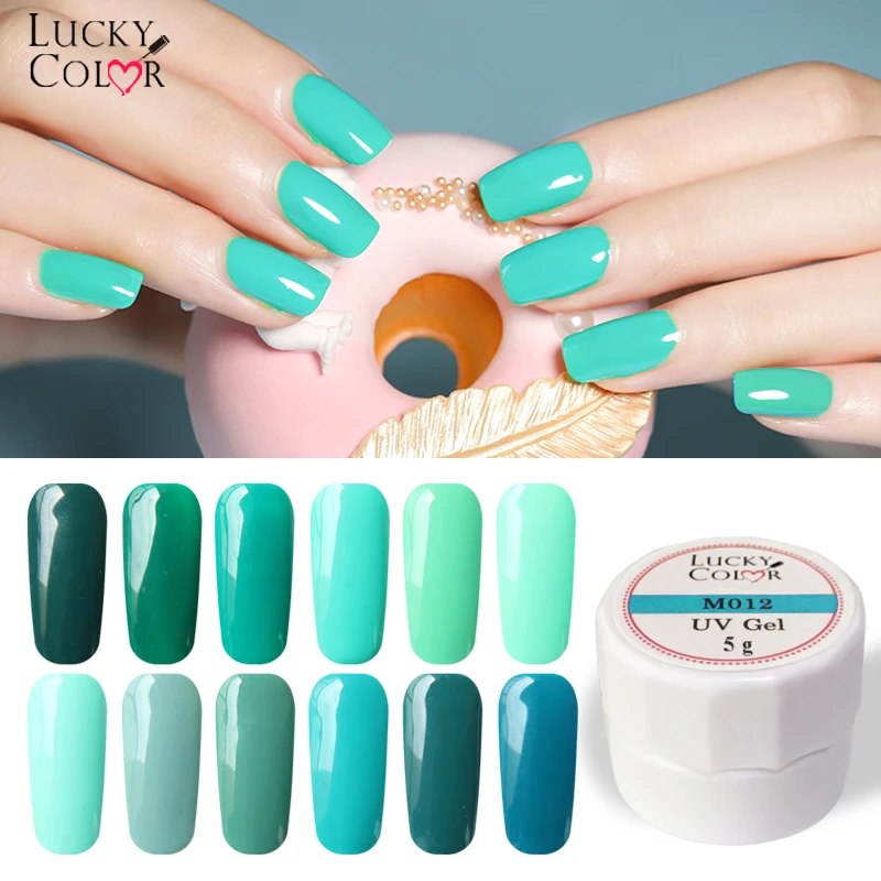 

Nail Polish Pure Peacock Blue-green Gel High Quality Long-lasting Soak Off UV LED Beauty Nail Art Tools 12 Colors 5ml