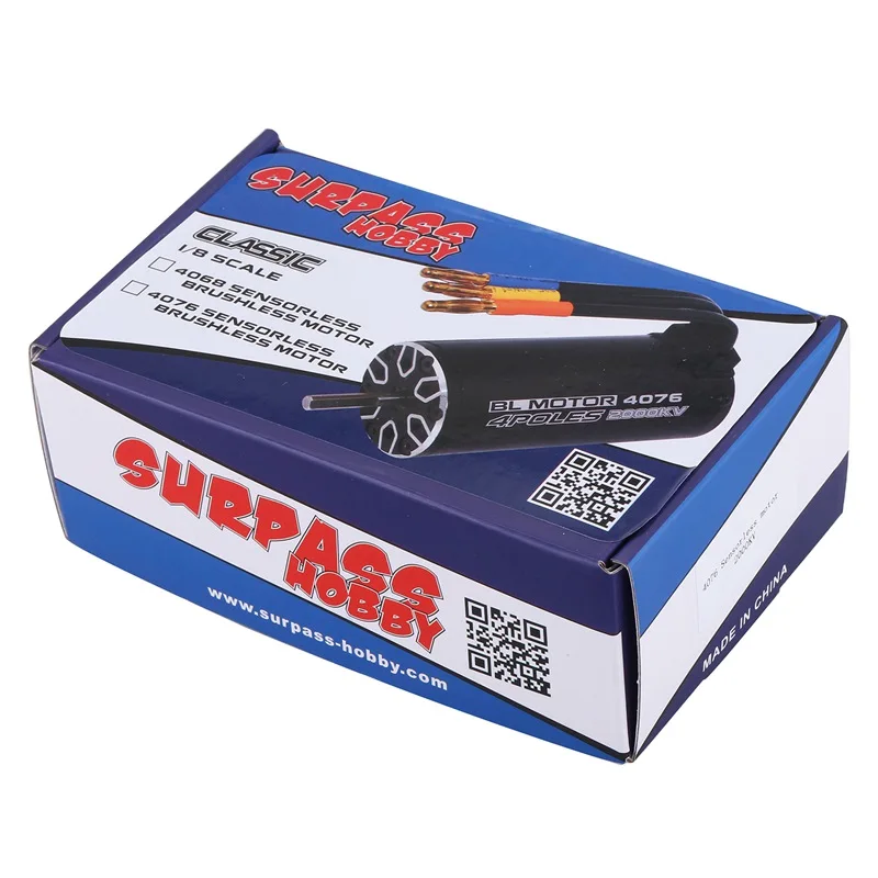 SURPASS HOBBY 4076 2000KV 135A 4P бесщеточный мотор для 1/8 RC Monster Truck Car