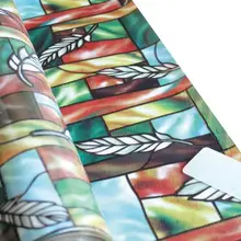 Оконная пленка с узором из перьев, Антистатическая форма для украшения дома, мультиразмерная термоуправляемая витражное окно, дверь, стол, покрытие доски