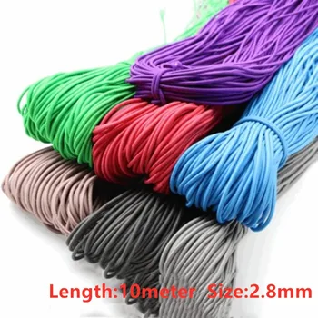 

2.8mm 10meters Colorful High-Elastic Round Elastic Band Round Elastic Rope Rubber Band Elastic Line Sewing Jewelry Accessories